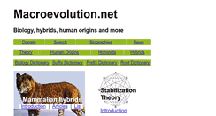 Desktop Screenshot of macroevolution.net