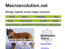 Tablet Screenshot of macroevolution.net